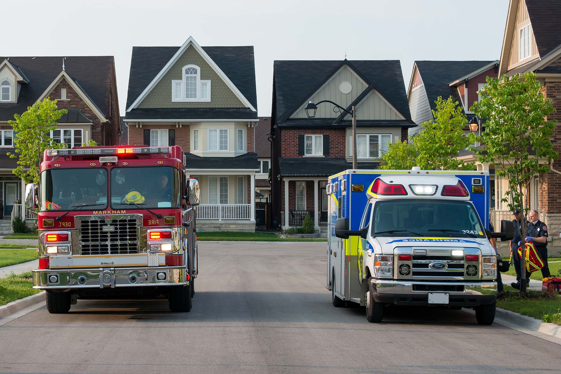 engine and ambulance