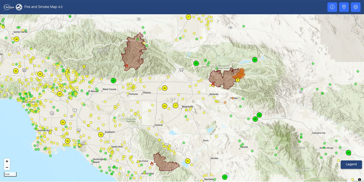 AirNow Fire and Smoke Map