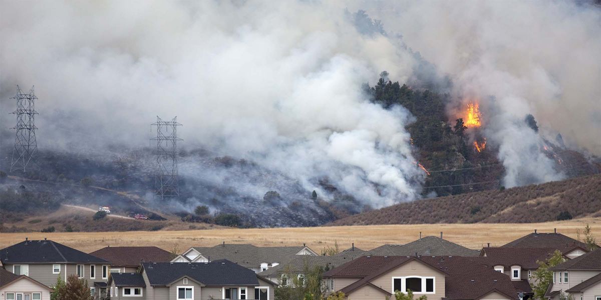 A wildfire in Colorado